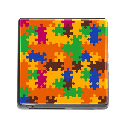 Retro colors puzzle pieces                                                                        Memory Card Reader (Square) from ArtsNow.com Front