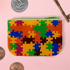 Retro colors puzzle pieces                                                                       Mini Coin Purse from ArtsNow.com Back