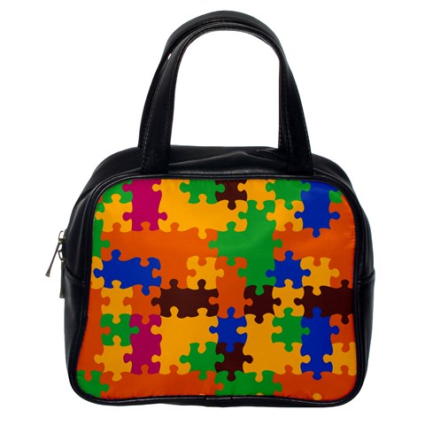 Retro colors puzzle pieces                                                                        Classic Handbag (Two Sides) from ArtsNow.com Back