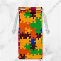 Retro colors puzzle pieces                                                                        Jewelry Bag from ArtsNow.com Front