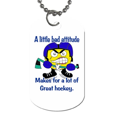 Bad Attitude Dog Tag (Two Sides) from ArtsNow.com Front