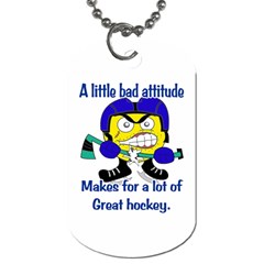 Bad Attitude Dog Tag (Two Sides) from ArtsNow.com Front