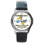 THUUUPERDUCK!! Round Metal Watch