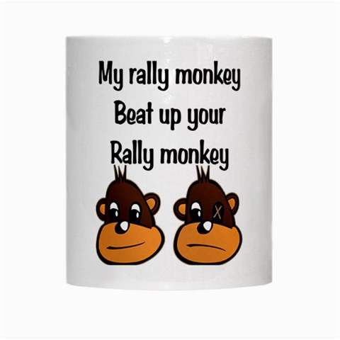 Rally Monkey 2 White Mug from ArtsNow.com Center