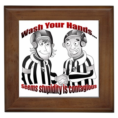 Wash Your Hands Framed Tile from ArtsNow.com Front