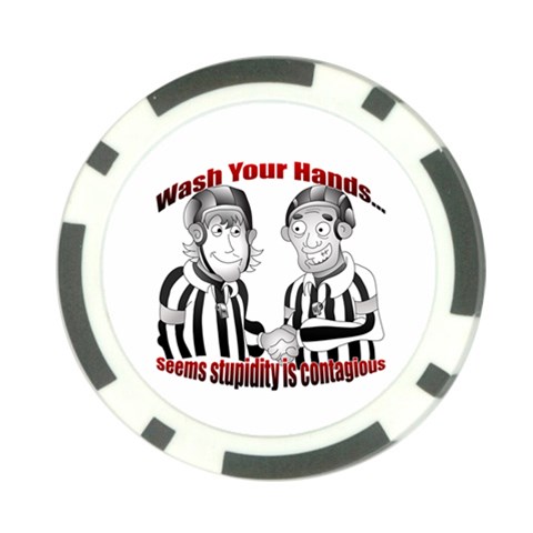 Wash Your Hands Poker Chip Card Guard from ArtsNow.com Front