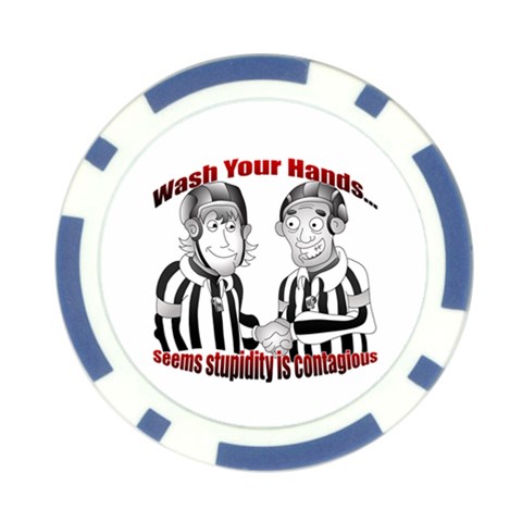 Wash Your Hands Poker Chip Card Guard from ArtsNow.com Front