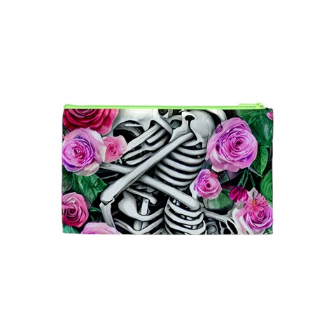 Floral Skeletons Cosmetic Bag (XS) from ArtsNow.com Back