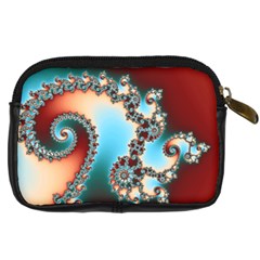 Fractal Spiral Art Math Abstract Digital Camera Leather Case from ArtsNow.com Back