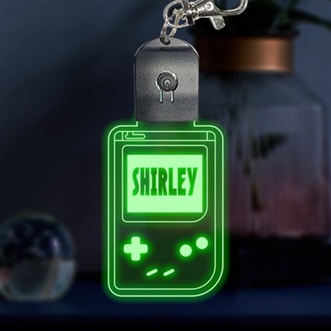 Personalized Gameboy Name LED Key Chain from ArtsNow.com Front