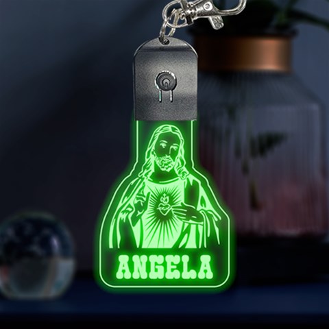 Personalized God Bless You Name LED Key Chain from ArtsNow.com Front