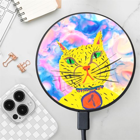 Big cat Wireless Fast Charger(Black) from ArtsNow.com Front