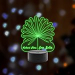 Personalized Names Plants Remote LED Acrylic Message Display (Black Round Stand) 