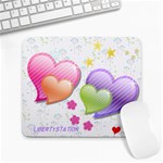 2 hearts Large Mousepad