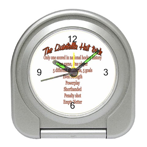 Quintella Hat Trick Travel Alarm Clock from ArtsNow.com Front