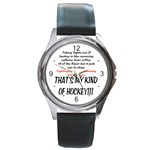 My Kind Of Hockey Round Metal Watch