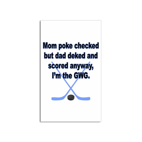 Boys GWG Sticker Rectangular (100 pack) from ArtsNow.com Front