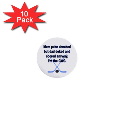 Boys GWG 1  Mini Button (10 pack)  from ArtsNow.com Front