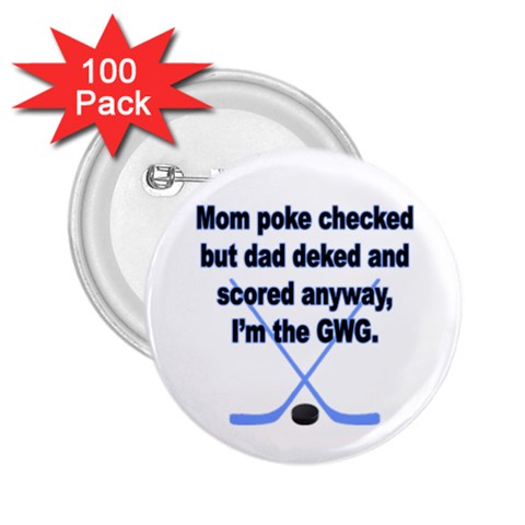 Boys GWG 2.25  Button (100 pack) from ArtsNow.com Front