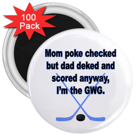 Boys GWG 3  Magnet (100 pack) from ArtsNow.com Front