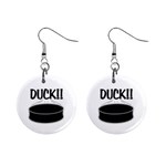 DUCK!! 1  Button Earrings