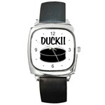 DUCK!! Square Metal Watch