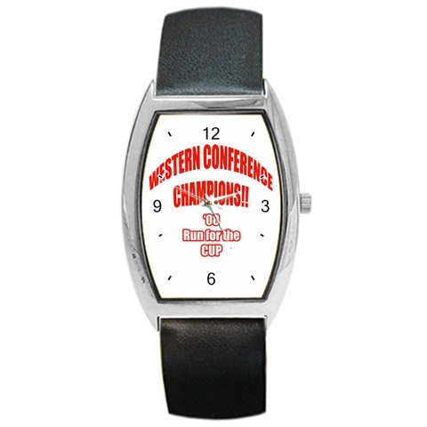 Western Conference Champions Barrel Style Metal Watch from ArtsNow.com Front