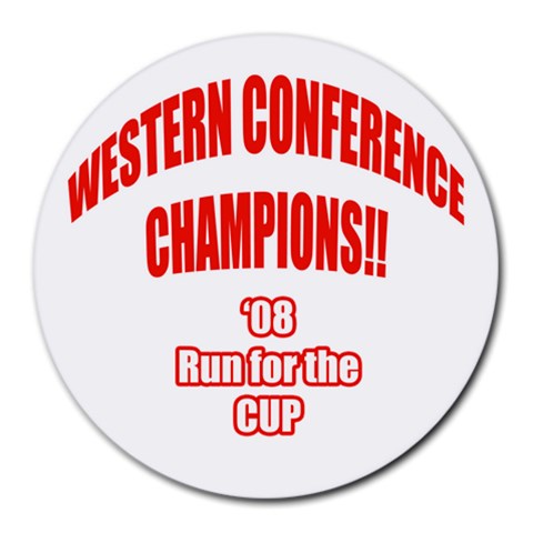 Western Conference Champions Round Mousepad from ArtsNow.com Front