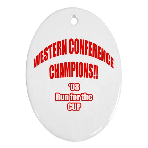 Western Conference Champions Ornament (Oval) from ArtsNow.com Front