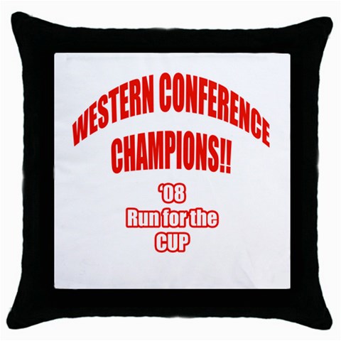 Western Conference Champions Throw Pillow Case (Black) from ArtsNow.com Front