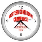 Western Conference Champions Wall Clock (Silver)