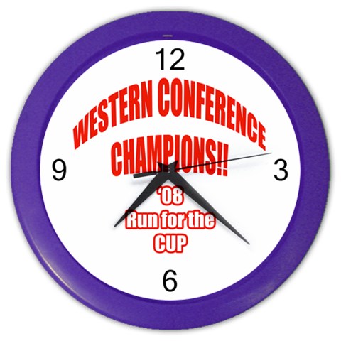 Western Conference Champions Color Wall Clock from ArtsNow.com Front