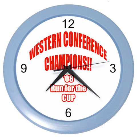 Western Conference Champions Color Wall Clock from ArtsNow.com Front