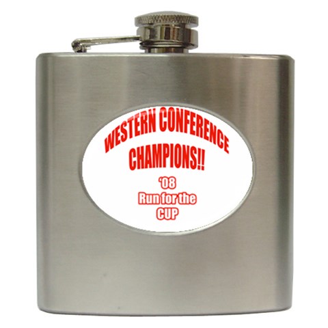 Western Conference Champions Hip Flask (6 oz) from ArtsNow.com Front