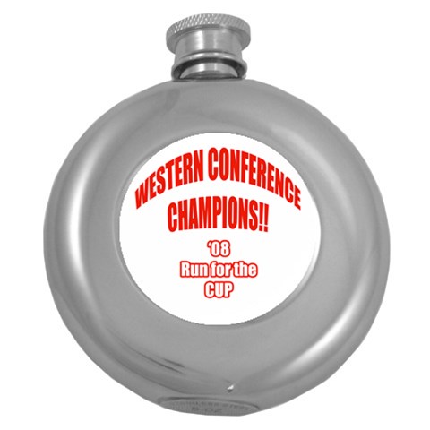 Western Conference Champions Hip Flask (5 oz) from ArtsNow.com Front