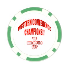 Western Conference Champions Poker Chip Card Guard from ArtsNow.com Front