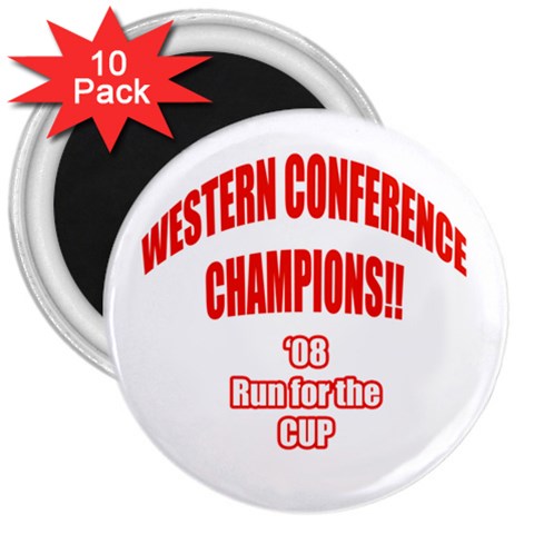 Western Conference Champions 3  Magnet (10 pack) from ArtsNow.com Front