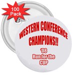 Western Conference Champions 3  Button (100 pack)