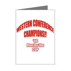 Western Conference Champions Mini Greeting Card from ArtsNow.com Left