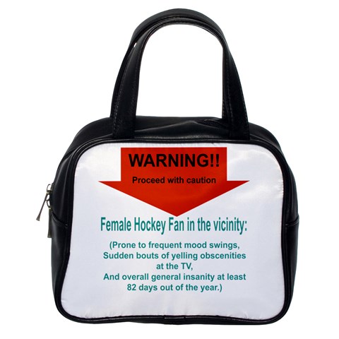 Female Hockey Fan Classic Handbag (One Side) from ArtsNow.com Front