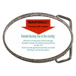 Female Hockey Fan Belt Buckle