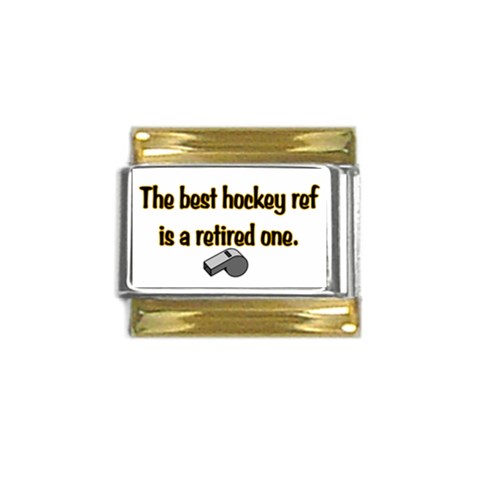 Retired Ref Gold Trim Italian Charm (9mm) from ArtsNow.com Front