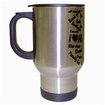 I Love Hockey Travel Mug (Silver Gray)