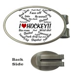 I Love Hockey Money Clip (Oval)