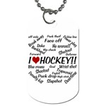 I Love Hockey Dog Tag (One Side)