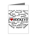 I Love Hockey Mini Greeting Card