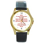 Referee Round Gold Metal Watch