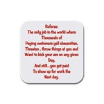 Referee Rubber Square Coaster (4 pack)