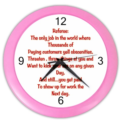 Referee Color Wall Clock from ArtsNow.com Front