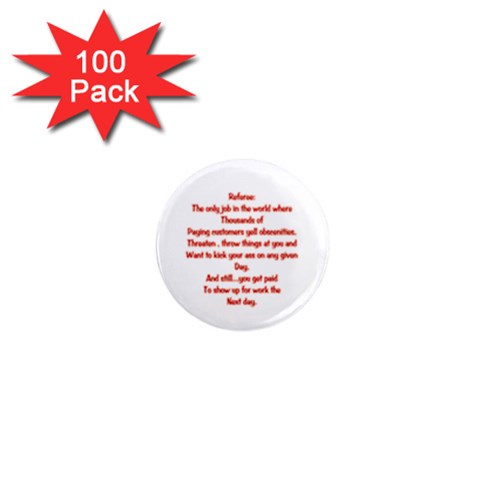 Referee 1  Mini Magnet (100 pack)  from ArtsNow.com Front